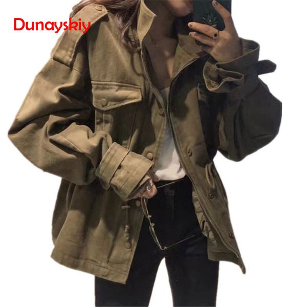 spring autumn army green vintage jacket women coat female casual long sleeve jackets women streetwear slim ladies jacket, Black;brown
spring autumn army green vintage jacket women coat female casual long sleeve jackets women streetwear slim ladies jacket, Black;brown