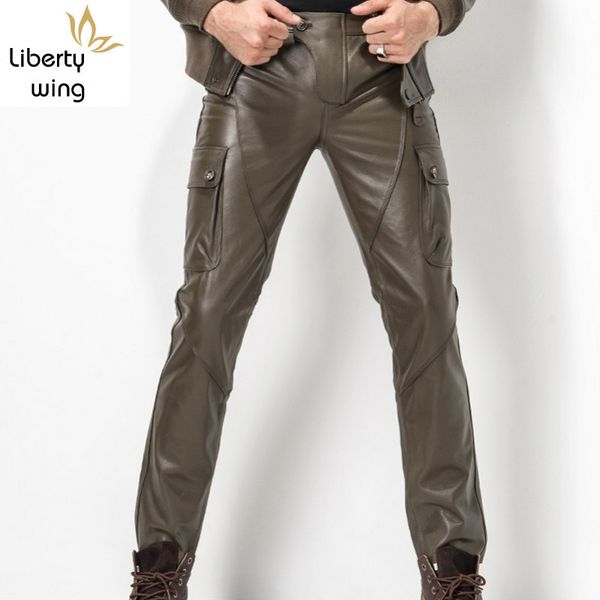 men's pants 2021 pantalones de hombre calcas plus size 29-35 fashion motorcycle men genuine leather straight, Black
men's pants 2021 pantalones de hombre calcas plus size 29-35 fashion motorcycle men genuine leather straight, Black