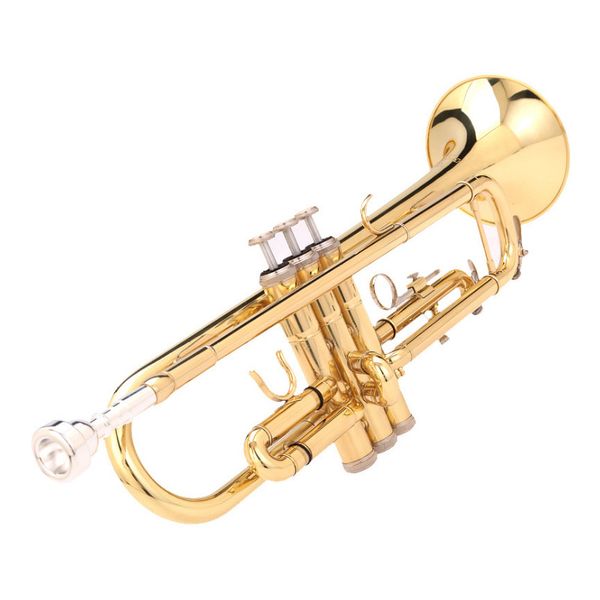 jm trumpet bb b flat durable brass trumpet with a silver-plated mouthpiece a pair of gloves and exquisite gig bag
jm trumpet bb b flat durable brass trumpet with a silver-plated mouthpiece a pair of gloves and exquisite gig bag