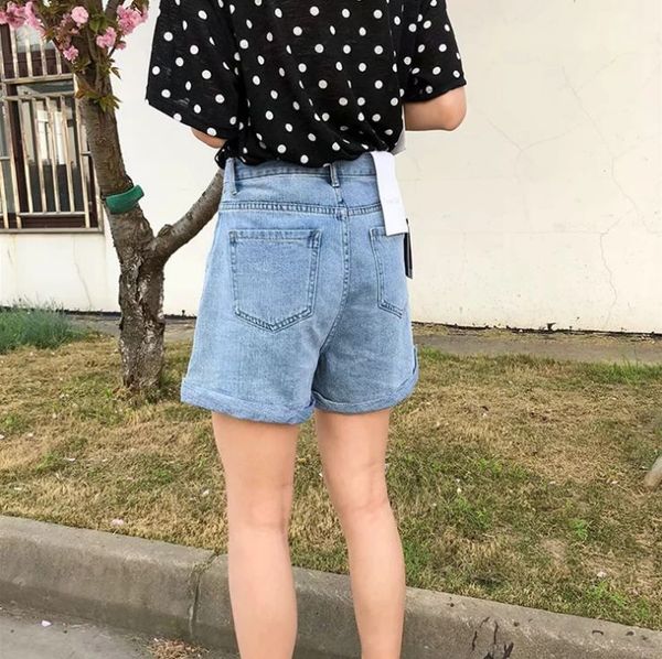 hcbless 2019 new summer new high waist wide leg cuffed denim shorts thin denim shorts, White;black
hcbless 2019 new summer new high waist wide leg cuffed denim shorts thin denim shorts, White;black