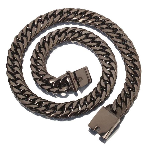 strong 16mm metal stainless steel double cuban curb chain men's necklace or bracelet square clasp biker jewelry 7-40, Silver
strong 16mm metal stainless steel double cuban curb chain men's necklace or bracelet square clasp biker jewelry 7-40, Silver