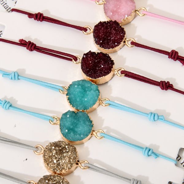 12pcs/set handmade woven rope chain bracelet set exquisite round druzy charms bracelets for women fashion elastic cuff jewelry, Golden;silver
12pcs/set handmade woven rope chain bracelet set exquisite round druzy charms bracelets for women fashion elastic cuff jewelry, Golden;silver