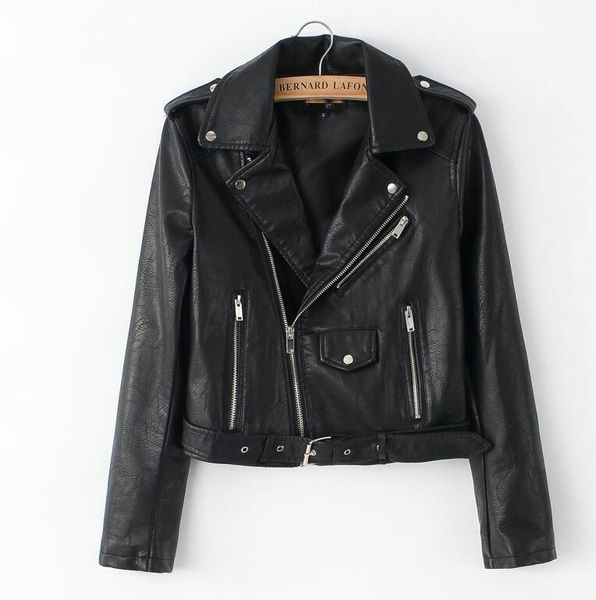 spring bright yellow women pu leather jackets zipper leather coat turn-down collar female pu jackets pink black outerwear color, Black;brown
spring bright yellow women pu leather jackets zipper leather coat turn-down collar female pu jackets pink black outerwear color, Black;brown