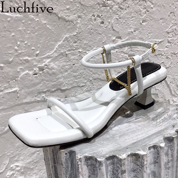 sandals open toe one belt women chains kitten heels shoes woman buckles outwear summer white party, Black
sandals open toe one belt women chains kitten heels shoes woman buckles outwear summer white party, Black