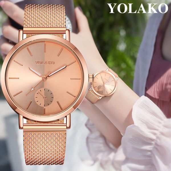 luxury women watches ladies yolako women's casual quartz plastic leather band watch analog wrist watch feminino zegarek damski, Slivery;brown
luxury women watches ladies yolako women's casual quartz plastic leather band watch analog wrist watch feminino zegarek damski, Slivery;brown