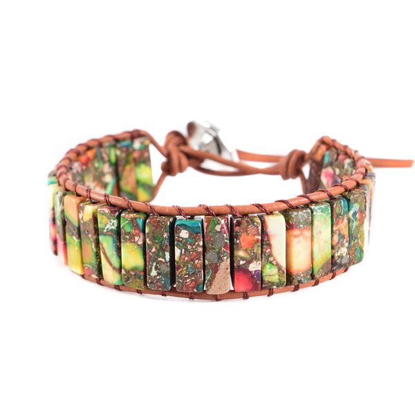 multicolor bracelet boho natural stone wrap bracelet single leather power jewelry dropshipping, Golden;silver
multicolor bracelet boho natural stone wrap bracelet single leather power jewelry dropshipping, Golden;silver