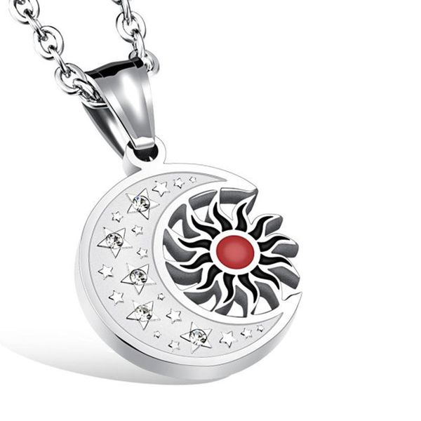 stainless steel moon sun pendants necklace pure cubic zirconia pendant necklace, Silver
stainless steel moon sun pendants necklace pure cubic zirconia pendant necklace, Silver