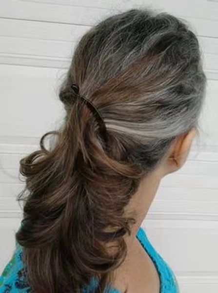 wavy curly grey hair side part ponytail human hair,salt and pepper wet wavy natural baylaged dyeable gray ponytail extenson women replacemen, Black
wavy curly grey hair side part ponytail human hair,salt and pepper wet wavy natural baylaged dyeable gray ponytail extenson women replacemen, Black