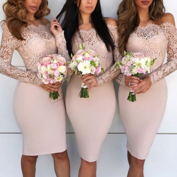 2018 new summer women pink lace dress off shoulder long sleeve formal wedding evening party club mini short bodycon dress, Black;gray
2018 new summer women pink lace dress off shoulder long sleeve formal wedding evening party club mini short bodycon dress, Black;gray