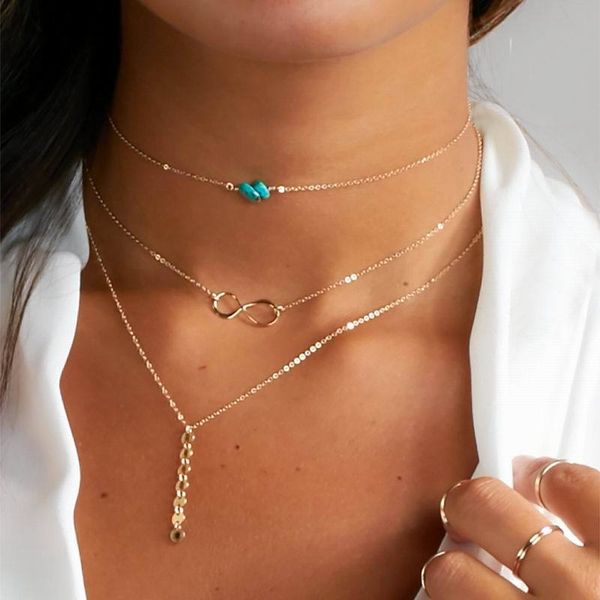 turquoises multi layered necklaces, 3 layer necklaces, dainty choker chain, infinity, dainty layering choker women gold silver, Golden;silver
turquoises multi layered necklaces, 3 layer necklaces, dainty choker chain, infinity, dainty layering choker women gold silver, Golden;silver