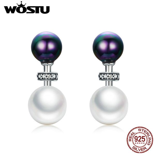 wostu pure 925 sterling silver black & white pearls drop earrings for women s925 silver jewelry accessories gift cqe304
wostu pure 925 sterling silver black & white pearls drop earrings for women s925 silver jewelry accessories gift cqe304