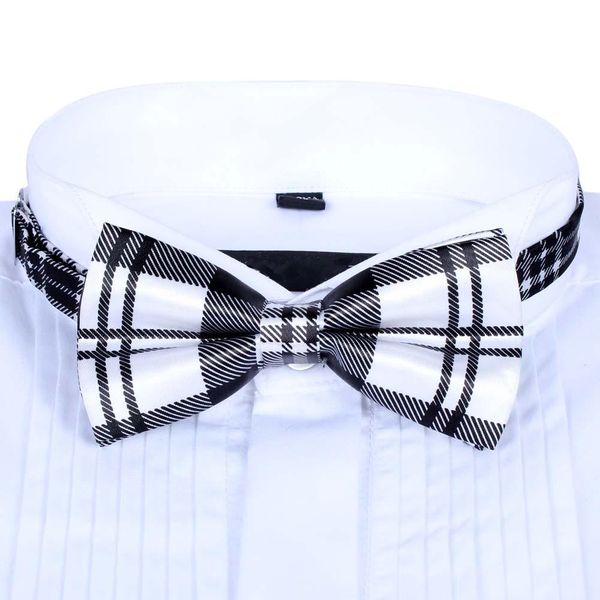 

sale 1pc gentleman men classic satin bowtie necktie for wedding party adjustable bow tie knot wholesale, Blue;white