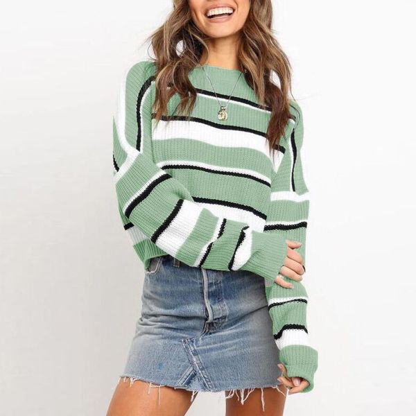 fashion women casual striped short sweater autumn winter sweatshirt pullover long sleeve shirt ropa mujer invierno 2019
fashion women casual striped short sweater autumn winter sweatshirt pullover long sleeve shirt ropa mujer invierno 2019