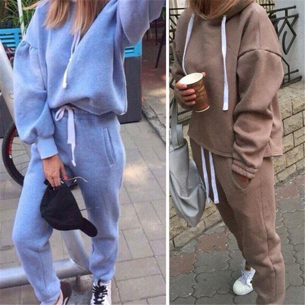 autumn winter sport suit women tracksuits hooded pullover shirts running set jogging suits sweat pants 2pcs sportswear, Black;blue
autumn winter sport suit women tracksuits hooded pullover shirts running set jogging suits sweat pants 2pcs sportswear, Black;blue