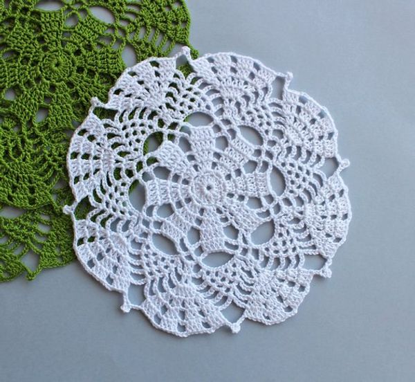 6pcs small white, 6,69" (17 cm) hand doily, table decoration, lace center piece, coaster, ornament 100% cotton yarns, Black
6pcs small white, 6,69" (17 cm) hand doily, table decoration, lace center piece, coaster, ornament 100% cotton yarns, Black