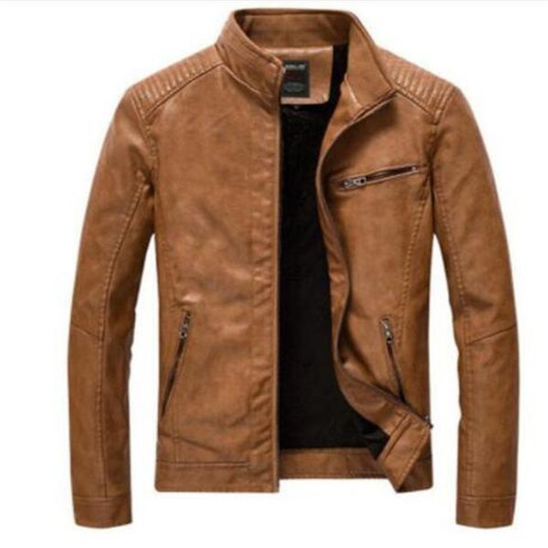 leather jacket men casual slim fit stand collar washed pu faux leather coat mens thick plus velvet motercycle bomber jackets 5xl, Black
leather jacket men casual slim fit stand collar washed pu faux leather coat mens thick plus velvet motercycle bomber jackets 5xl, Black