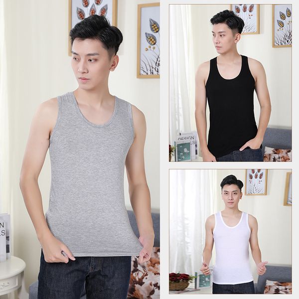 men's vest modal sleeveless base shirt crew neck loose-fit solid color casual sports elasticity base shirt vest, Black;white
men's vest modal sleeveless base shirt crew neck loose-fit solid color casual sports elasticity base shirt vest, Black;white