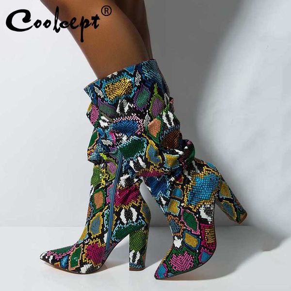 coolcept foreign trade half short boots women fall winter casual women's boots snake pattern pointed lacing shoes size 36-41, Black
coolcept foreign trade half short boots women fall winter casual women's boots snake pattern pointed lacing shoes size 36-41, Black