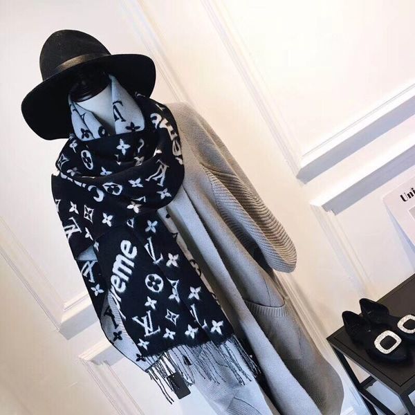 designer cashmere wool cotton scarf gold silver thread woman letter printing large square scarves shawl wrap scarf 200*35cm without box, Blue;gray
designer cashmere wool cotton scarf gold silver thread woman letter printing large square scarves shawl wrap scarf 200*35cm without box, Blue;gray