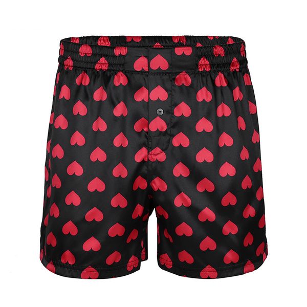 men love heart print classic soft boxer shorts casual shorts loose lounge short pants, Black;white
men love heart print classic soft boxer shorts casual shorts loose lounge short pants, Black;white