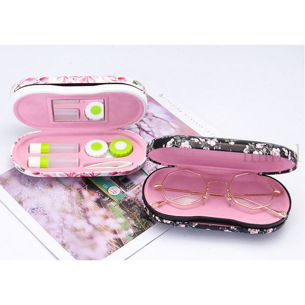 mincl/ 2019 cute double interlayer with mirror metal contact lens case box dual purpose leather reading glasses case nx, Silver
mincl/ 2019 cute double interlayer with mirror metal contact lens case box dual purpose leather reading glasses case nx, Silver