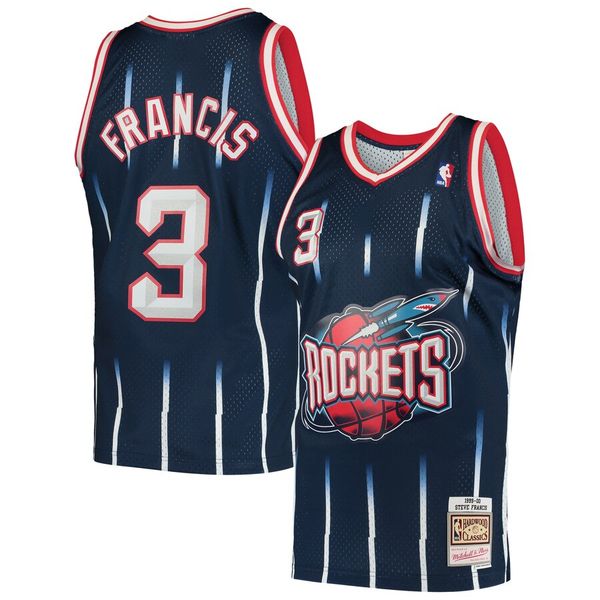 07 Men Rockets 3 Steve Francis Mitchell Ness Navy 1999-2000 Hardwood Classics Swingman Player Джерси
07 Men Rockets 3 Steve Francis Mitchell Ness Navy 1999-2000 Hardwood Classics Swingman Player Джерси