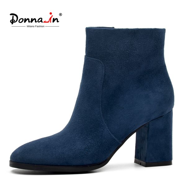 donna-in genuine leather women boots natural suede leather ankle boots for women fashion square toe thick high heel ladies shoes, Black
donna-in genuine leather women boots natural suede leather ankle boots for women fashion square toe thick high heel ladies shoes, Black