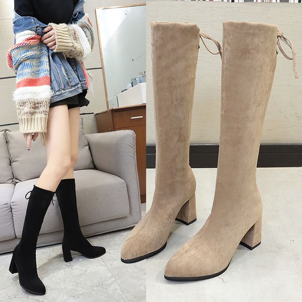 women boots high heels round toe lace up shoes woman winter shoes booties ladies boots-women stiletto 2020 low over-the-knee, Black
women boots high heels round toe lace up shoes woman winter shoes booties ladies boots-women stiletto 2020 low over-the-knee, Black