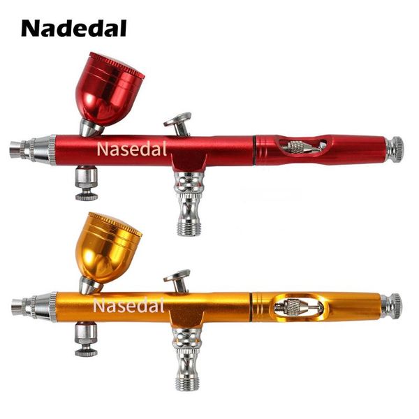 airbrush dual action gravity feed 0.3mm nozzle spray gun red/gold cake decorating brushes for nail manicure with wrench straw
airbrush dual action gravity feed 0.3mm nozzle spray gun red/gold cake decorating brushes for nail manicure with wrench straw