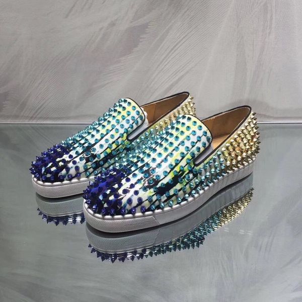 men's loafers shoes red bottom design,genuine printed leather roller boat spikes sneakers party wedding low shoes flat spiked trainers, Black
men's loafers shoes red bottom design,genuine printed leather roller boat spikes sneakers party wedding low shoes flat spiked trainers, Black