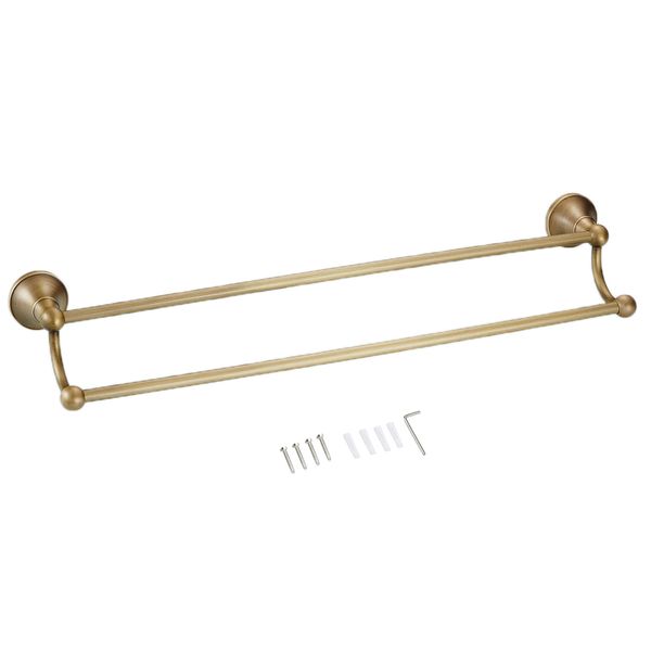 1 piece bathroom hardware 60cm wall double towel rails holder bars rack brass material
1 piece bathroom hardware 60cm wall double towel rails holder bars rack brass material