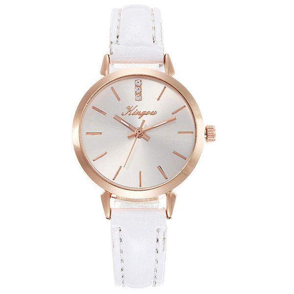 fashion simple leisure women's watch without digital scale rose gold shell belt color pu strap round female quartz watch, Slivery;brown
fashion simple leisure women's watch without digital scale rose gold shell belt color pu strap round female quartz watch, Slivery;brown