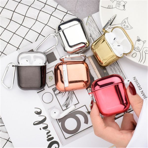for airpods earphone luxury plating case with carabiner gold protective cover for apple wireless headset accessories
for airpods earphone luxury plating case with carabiner gold protective cover for apple wireless headset accessories