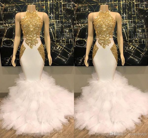 gorgeous halter jewel neck mermaid prom dresses long gold applique lace evening gowns tulle ruffles formal dress party dresses ogstuff, Black
gorgeous halter jewel neck mermaid prom dresses long gold applique lace evening gowns tulle ruffles formal dress party dresses ogstuff, Black
