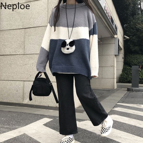 neploe korean hit color women sweater long sleeve o neck causal pullovers 2020 autumn winter thicken knitted pull femme 4c525, White;black
neploe korean hit color women sweater long sleeve o neck causal pullovers 2020 autumn winter thicken knitted pull femme 4c525, White;black