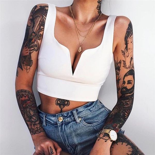 2019 women summer deep v neck sleeveless t shirt slim crop side zip casual tank top, White
2019 women summer deep v neck sleeveless t shirt slim crop side zip casual tank top, White