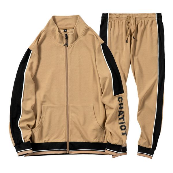 осень зима 2 pc мужчины одежда tracksuit track suit zip track jacket sweatpants joggers мужской костюмы спортивные костюмы беговая наборы, Gray
осень зима 2 pc мужчины одежда tracksuit track suit zip track jacket sweatpants joggers мужской костюмы спортивные костюмы беговая наборы, Gray