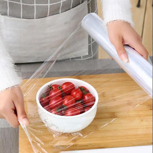 1 roll disposable fruits vegetables plastic wrap fresh-keeping storage film saver bag packaging film keep fresh
1 roll disposable fruits vegetables plastic wrap fresh-keeping storage film saver bag packaging film keep fresh