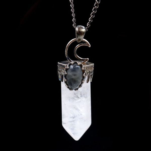 10 pcs crescent moon link chain necklace amethyst stone pendant geometric black agate for party gift jewelry, Silver
10 pcs crescent moon link chain necklace amethyst stone pendant geometric black agate for party gift jewelry, Silver