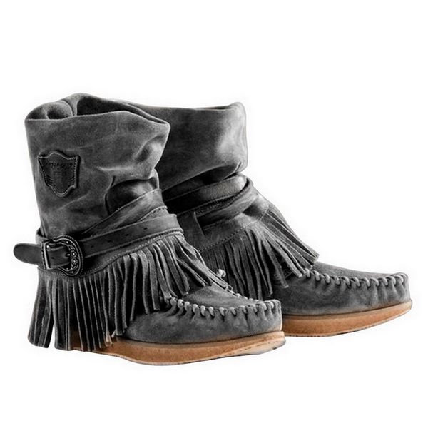 autumn fashion tassels women flat shoes 2019 western solid casual woman belt boots lady vintage modish fringe female ankle boots, Black
autumn fashion tassels women flat shoes 2019 western solid casual woman belt boots lady vintage modish fringe female ankle boots, Black