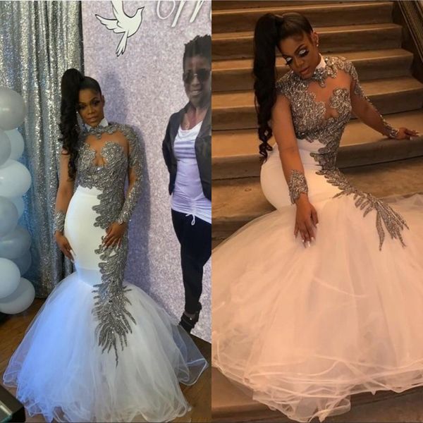 black girls mermaid prom party dresses new sheer long sleeve appliques sequins ruched tulle long evening gowns vestido de
black girls mermaid prom party dresses new sheer long sleeve appliques sequins ruched tulle long evening gowns vestido de