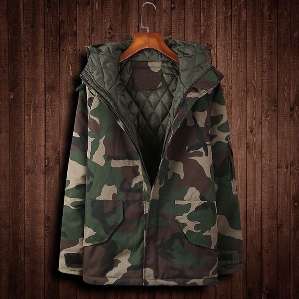 2019 new brand winter men thick camouflage jacket men's parka coat male hooded parkas jacket men overcoat, Tan;black
2019 new brand winter men thick camouflage jacket men's parka coat male hooded parkas jacket men overcoat, Tan;black
