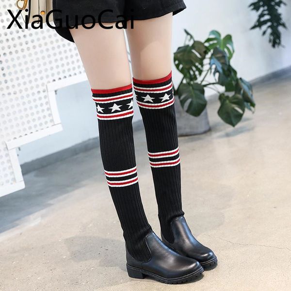 knitting totem women fashion long over the knee boots slip-on cute student boots for girl slip on female fashion, Black
knitting totem women fashion long over the knee boots slip-on cute student boots for girl slip on female fashion, Black