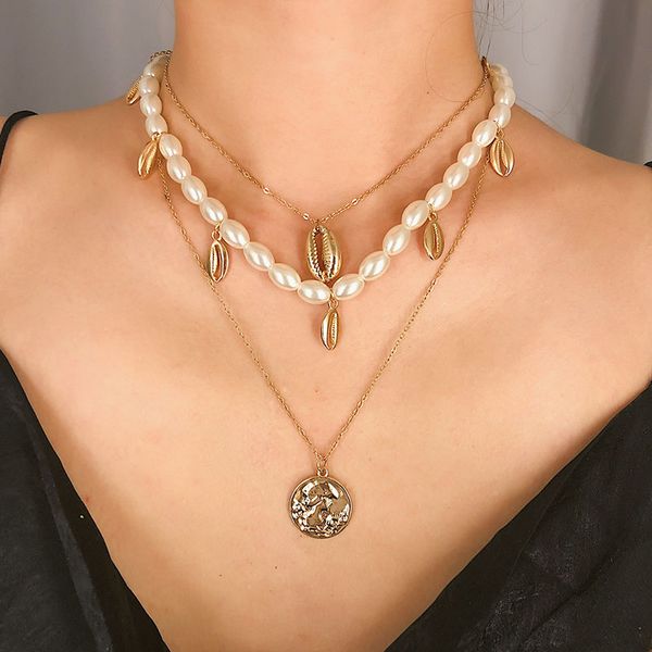 bohemian vintage figure coin metal shell pendant necklaces for women simulated pearl clavicle necklace fashion jewelry xr2223, Silver
bohemian vintage figure coin metal shell pendant necklaces for women simulated pearl clavicle necklace fashion jewelry xr2223, Silver