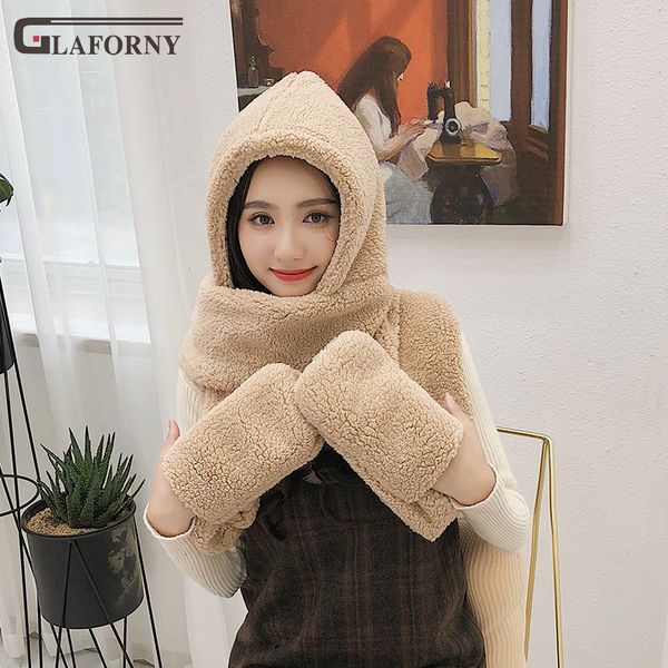 2019 glaforny solid hat women autumn winter scarf gloves korean version neckerchief students thickened warm hat shawl collar, Blue;gray
2019 glaforny solid hat women autumn winter scarf gloves korean version neckerchief students thickened warm hat shawl collar, Blue;gray