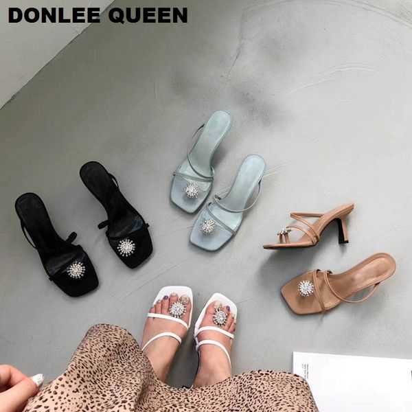 2020 fashion slippers women thin high heels sandals rhinestones slides women shoes for party wedding mujer elegant slipper, Black
2020 fashion slippers women thin high heels sandals rhinestones slides women shoes for party wedding mujer elegant slipper, Black