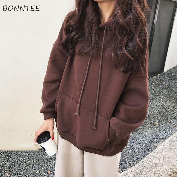 hoodies women hooded korean style thicker velvet solid students harajuku streetwear bf couples womens lovely brown, Black
hoodies women hooded korean style thicker velvet solid students harajuku streetwear bf couples womens lovely brown, Black