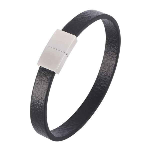 simple business fashion black/brown leather bracelet charm men's stainless steel magnetic buckle leather bracelet 7-sp0396, Golden;silver
simple business fashion black/brown leather bracelet charm men's stainless steel magnetic buckle leather bracelet 7-sp0396, Golden;silver