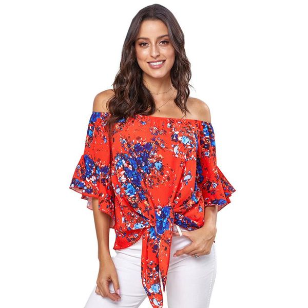 new arrival women summer floral shirt ladies off shoulder bowknot female casual short sleeve print t-shirt woman tee, White
new arrival women summer floral shirt ladies off shoulder bowknot female casual short sleeve print t-shirt woman tee, White