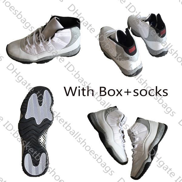 легендарная 11 высококачественная баскетбольная обувь белая чистая белая и серая оригинальная обувь мужская спортивная обувь с коробкой
